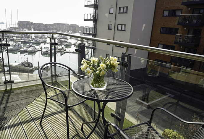 2 bed serviced apartment balcony